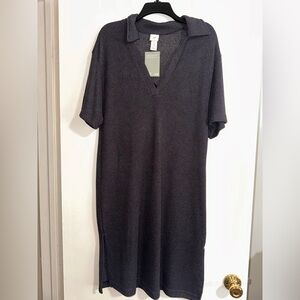 H&M Charcoal Knit V-Neck Sweater